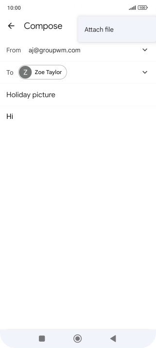 Press Attach file and go to the required folder.