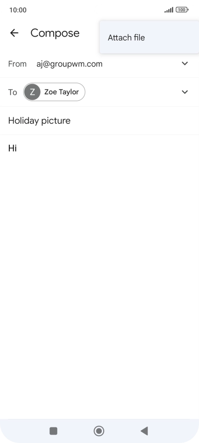 Press Attach file and go to the required folder.