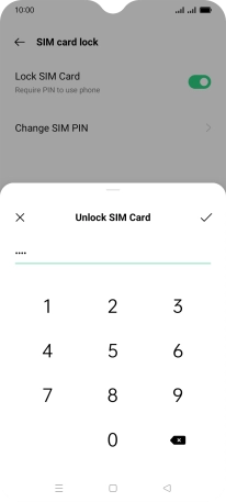 Key in your PIN and press the confirm icon.