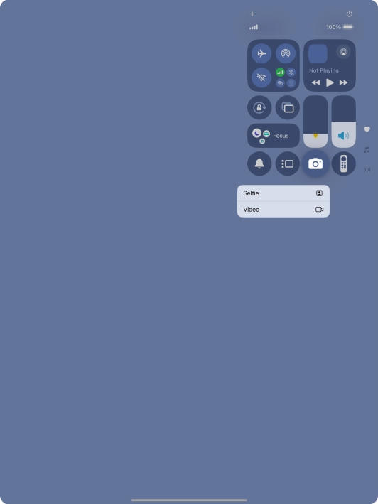 Press and hold the required function to see more actions.