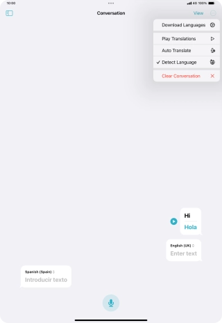 Press Clear Conversation.