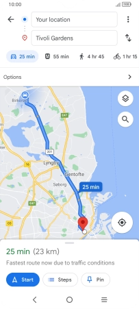 Press the required mode of transportation. Press the required mode of transportation.