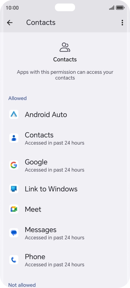 Press the required app.