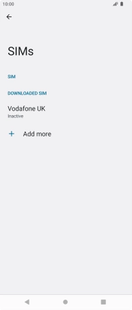 Press the name of the SIM.