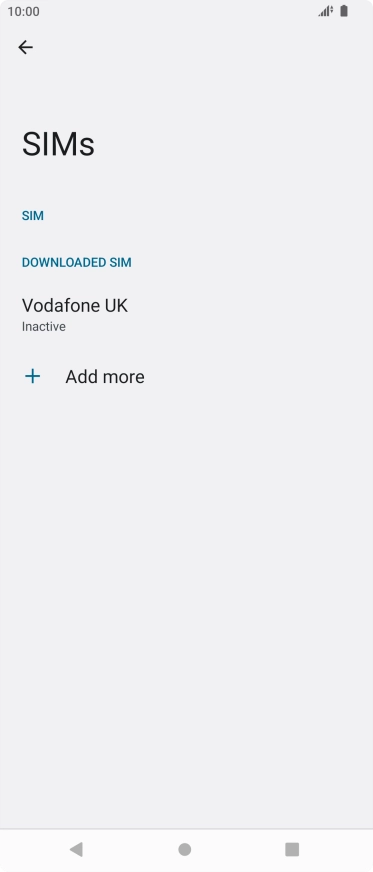 Press the name of the SIM.