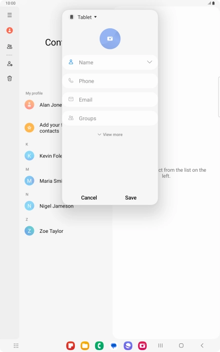 Press the address book drop down list. Press the address book drop down list.