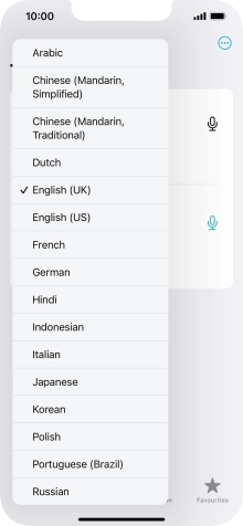 Press the required source language.
