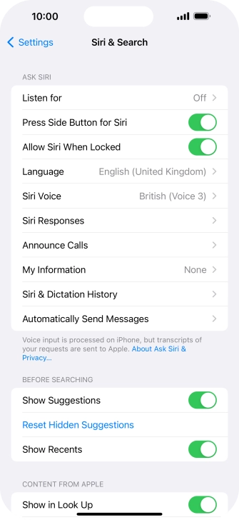 Press Listen for. Press Listen for.