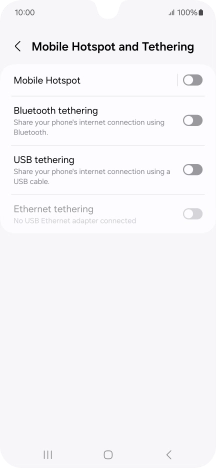 Press Mobile Hotspot.