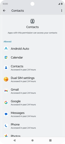 Press the required app.