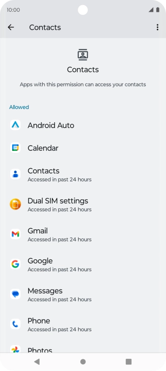 Press the required app.