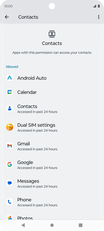 Press the required app.
