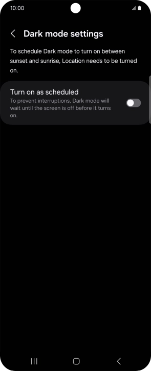 Press the indicator next to 