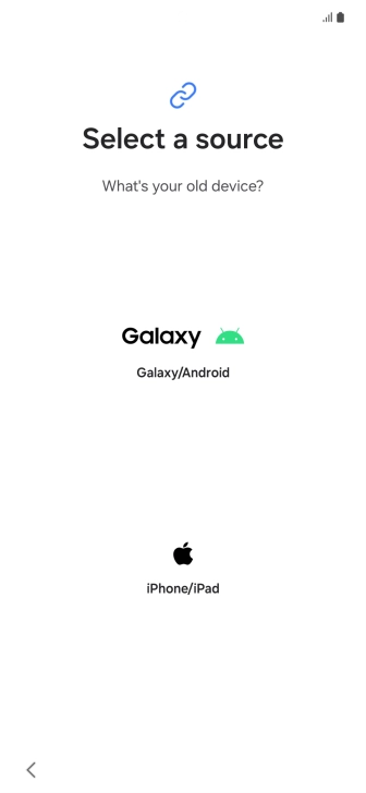 Press the required setting and follow the instructions on the screen to transfer the content from another phone.