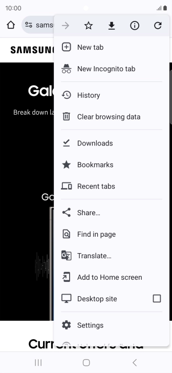 Press Settings. Press Settings.