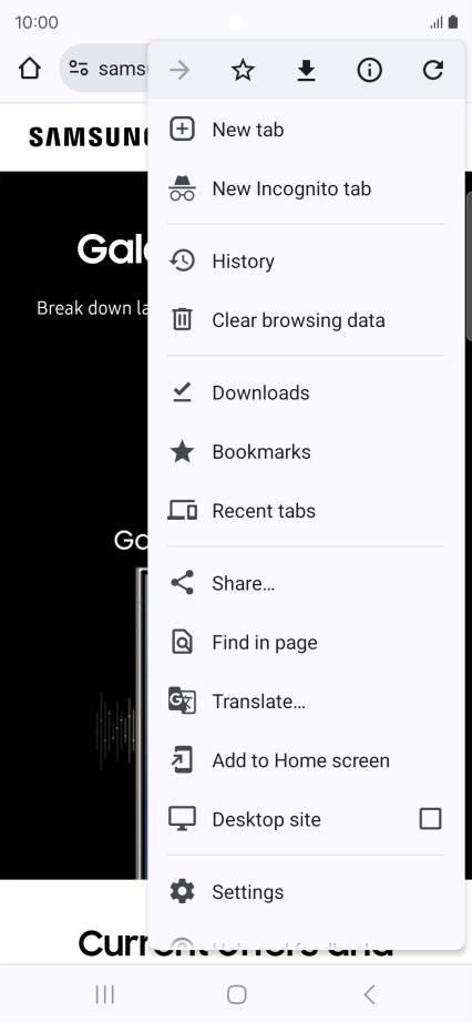 Press Settings. Press Settings.