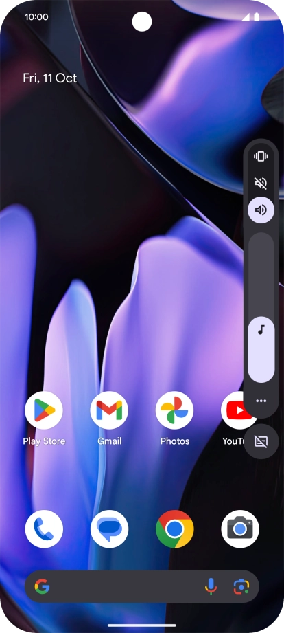 Press the vibration icon to turn on the function.