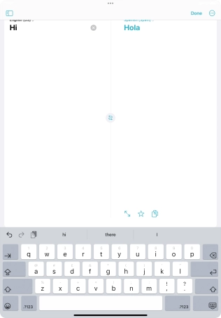 Press the enter icon.