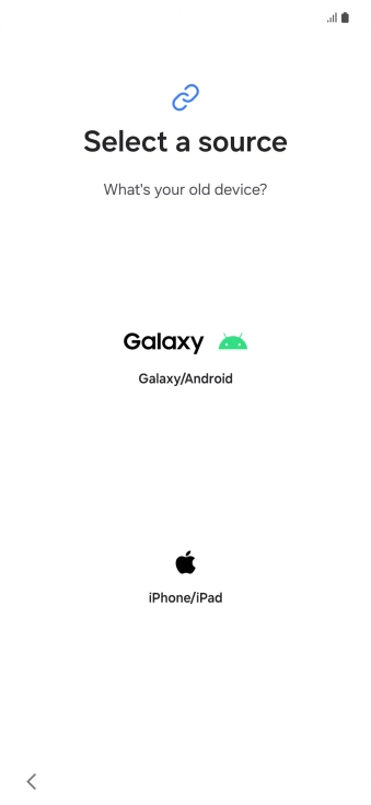 Press the required setting and follow the instructions on the screen to transfer the content from another phone.