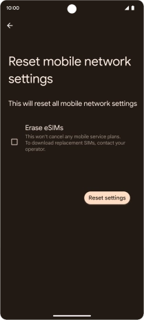 Press Reset settings.