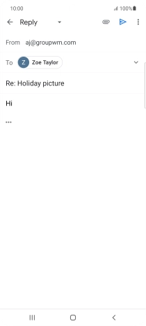 Press the send icon.