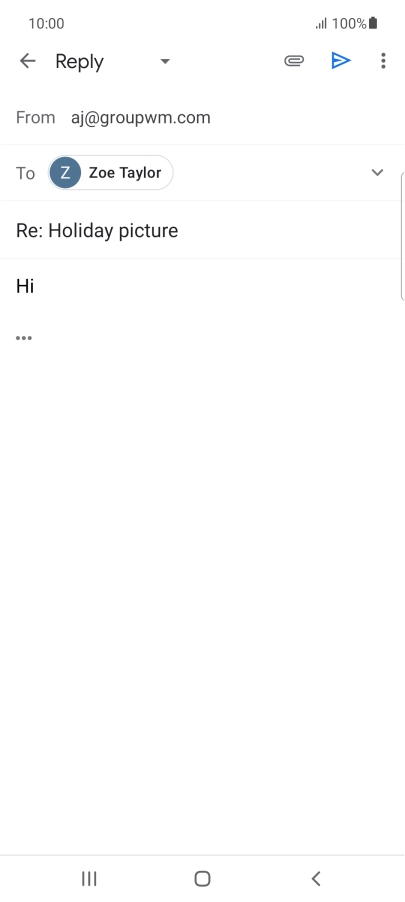 Press the send icon.