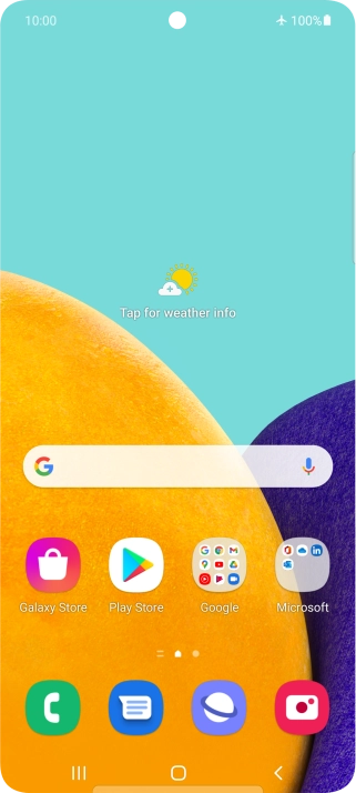 The flight mode icon shows that flight mode is turned on.