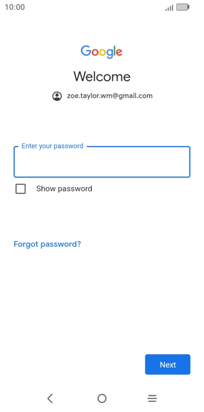 Press the field below 