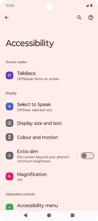 Press the required category below 