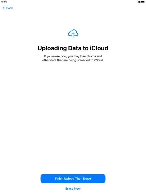 Press Erase Now. Press Erase Now.