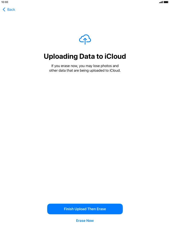 Press Erase Now. Press Erase Now.