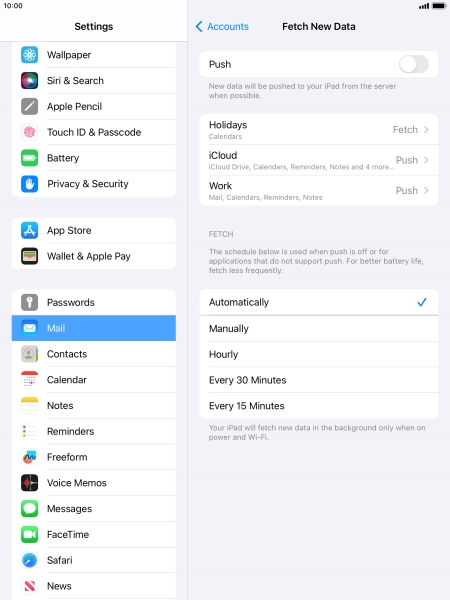 If you turn off the function, press the required setting.