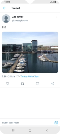Press the text input field.