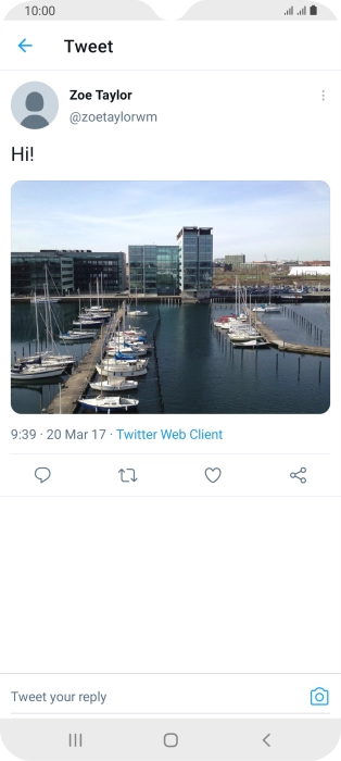 Press the text input field.