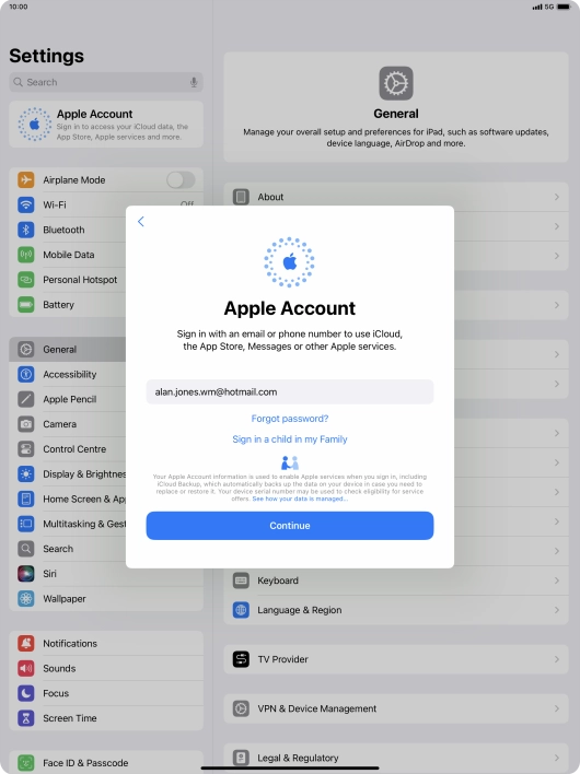 Press Continue. Press Continue.