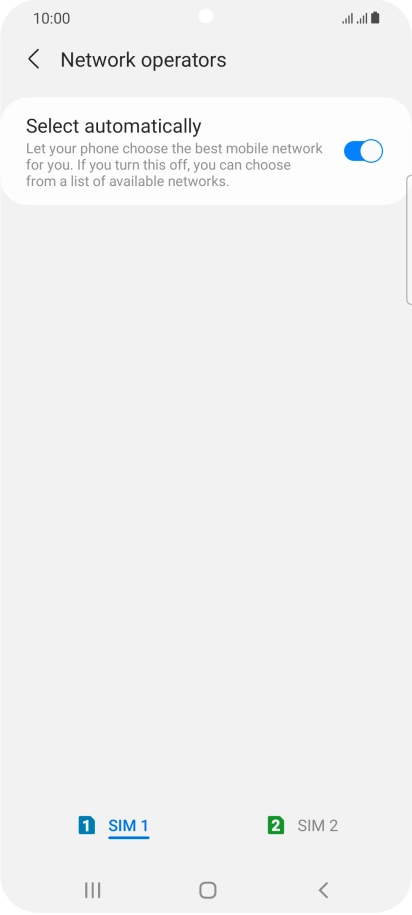 Press the required SIM.