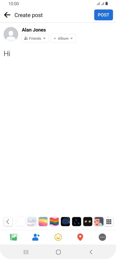 Press POST. Press POST.