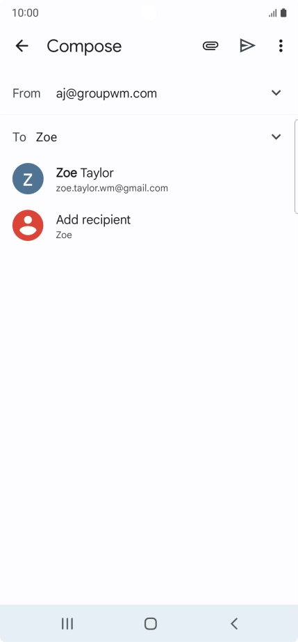 Press the required contact.