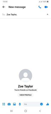 Press the text input field.