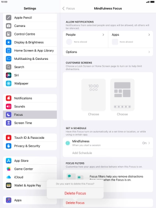 Press Delete Focus. Press Delete Focus.