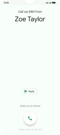 Press the accept call icon.