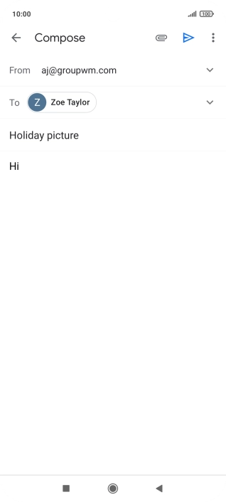 Press the attachment icon.