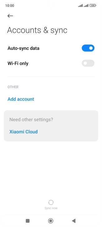 Press Add account. Press Add account.