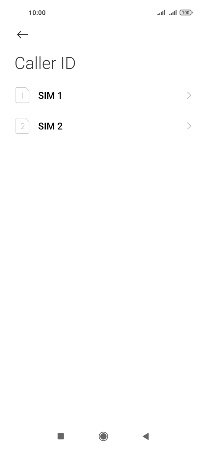 Press the required SIM.