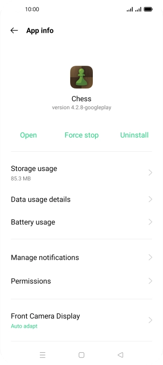 Press Storage usage.