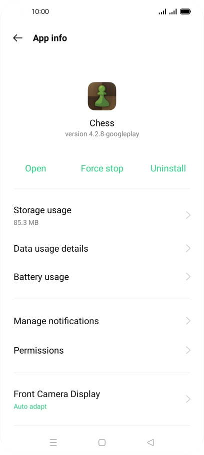 Press Storage usage.