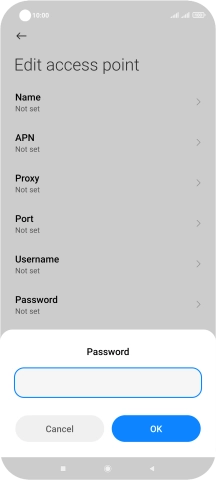 Key in wap and press OK. Key in wap and press OK.