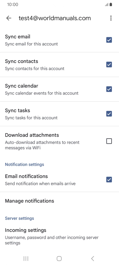 Press the field next to 