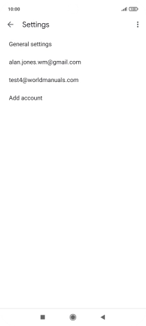 Press the required email account.