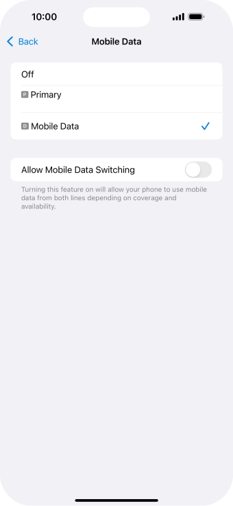 Press the required price plan.